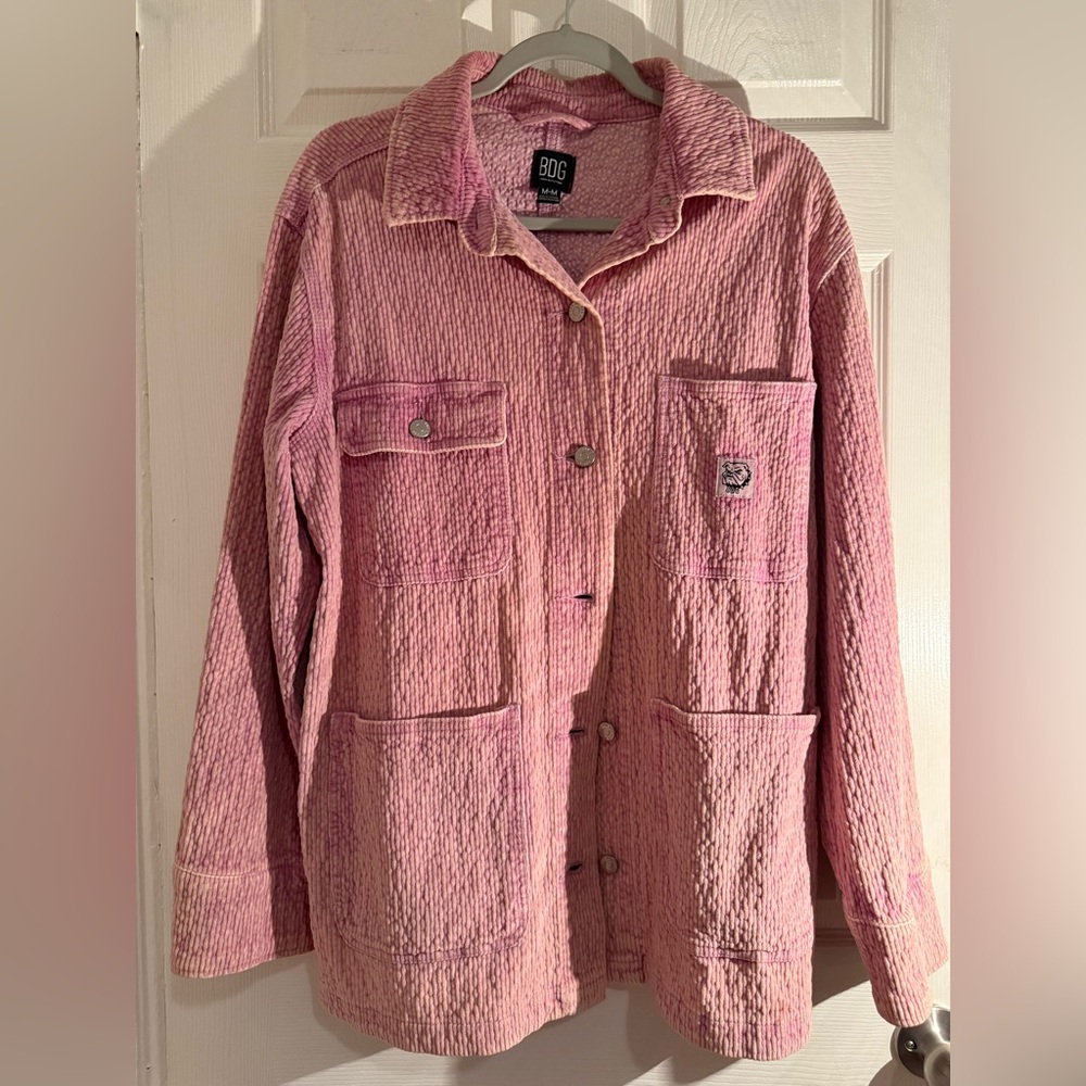 BDG Light Pink Corduroy Utility Jacket